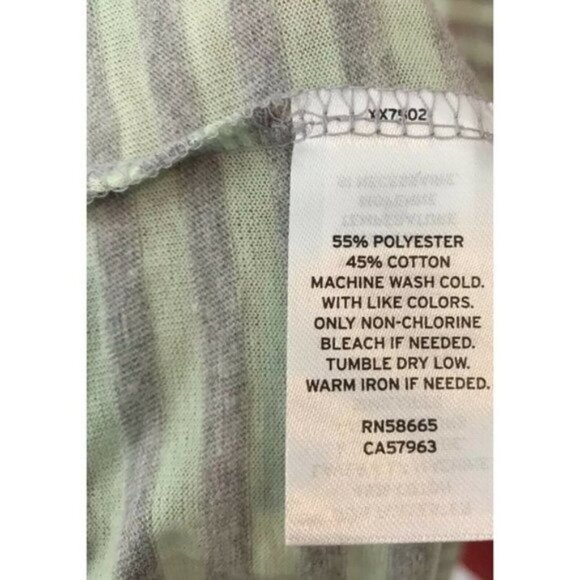 Public Opinion Muscle Tank Top Gray Green Stripe - Picture 7 of 7